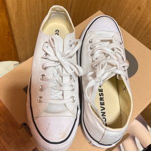 White platform converse